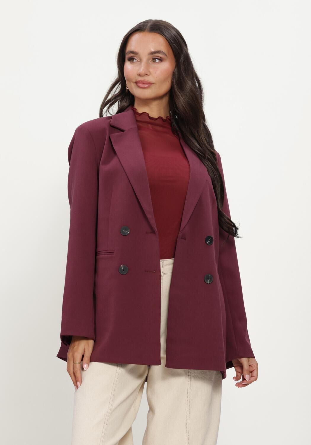 Bordeaux Y.A.S. Blazer YASLIKKA LS OVERSIZED BLAZER - large