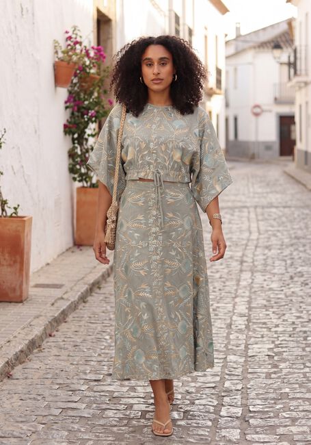 GREEK ARCHAIC KORI Jupe maxi S26K-4052014 Gris clair - large