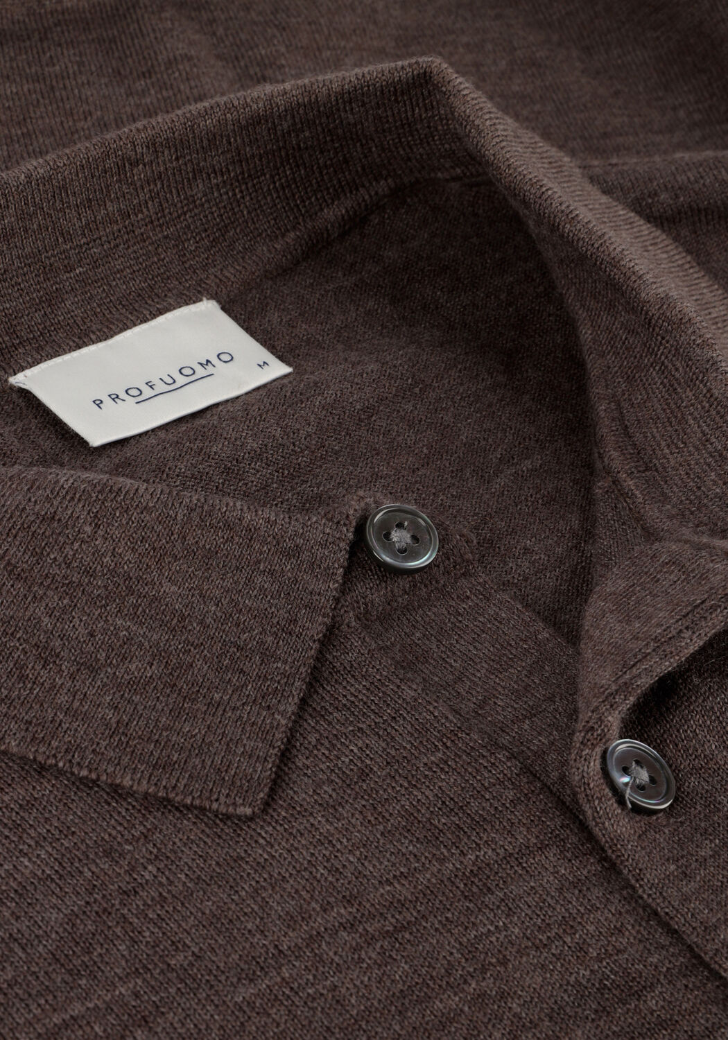 PROFUOMO Polo POLO LONGSLEEVE en taupe - large