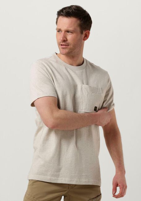 PME LEGEND T-shirt SHORT SLEEVE R-NECK OPEN END MELANGE JERSEY Blanc - large