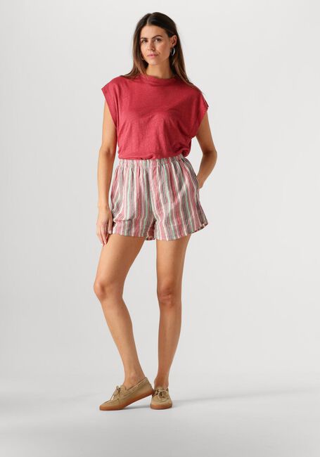 BY-BAR Haut MASON LINNEN TOP en rouge - large