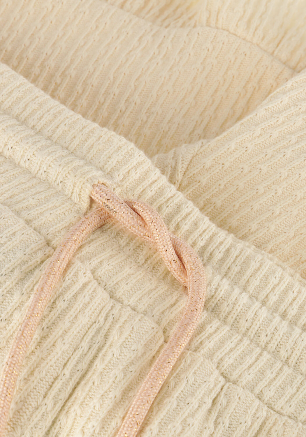 NONO SARA SHORT FANCY JERSEY KNIT Pantalons &Eacute;cru - large