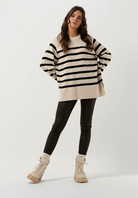 OBJECT Pull OBJESTER LS KNIT TOP en beige - large