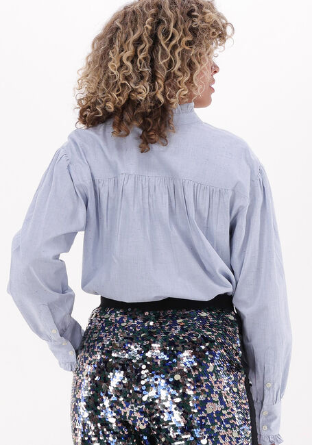 SCOTCH & SODA RUFFLE PLACKET SEASONAL SHIRT Blouses Bleu clair - large