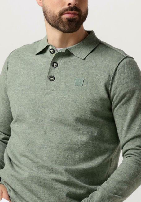 BUTCHER OF BLUE Polo LT CLIFDEN POLO L/S en vert - large