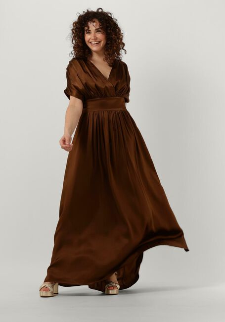 SEMICOUTURE Robe maxi BLONDIE en marron - large