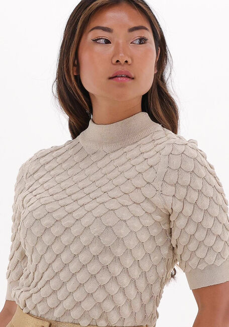 Beige OBJECT Trui FRIELLE 2/4 KNIT PULLOVER - large