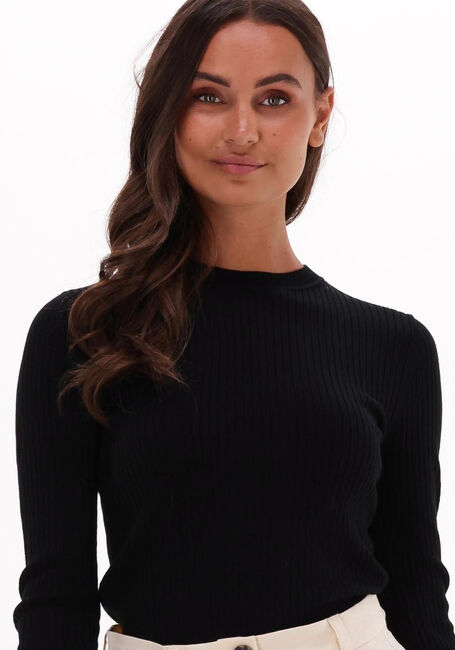 SELECTED WOMEN Pull LYDIA NEW RIB LS KNIT O-NECK B en noir - large