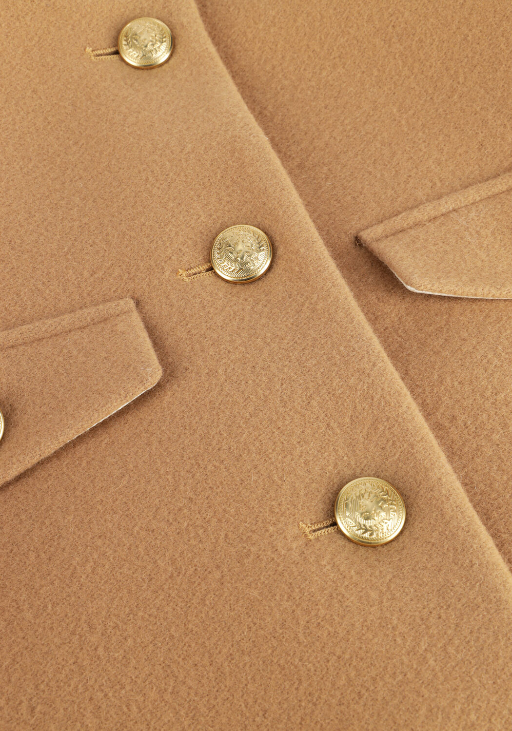 TOMMY HILFIGER Jack CROP WOOL GOLD BUTTON JACKET en marron - large