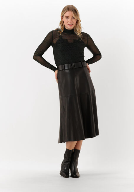BRUUNS BAZAAR Jupe midi VEGANI IMMA SKIRT en noir - large