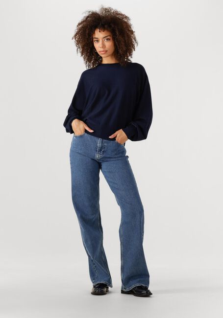 Donkerblauwe MINUS Trui DANA BAT SLEEVE KNIT PULLOVER - large