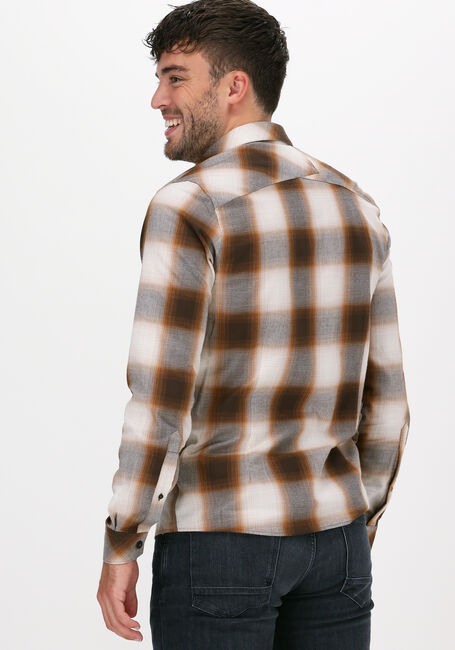 Bruine CAST IRON Casual overhemd LONG SLEEVE SHIRT YD SHADOW CH - large