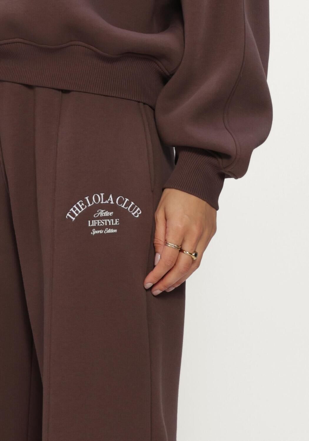 THE LOLA CLUB Pantalon &eacute;vas&eacute; EBONY PANTS en marron - large