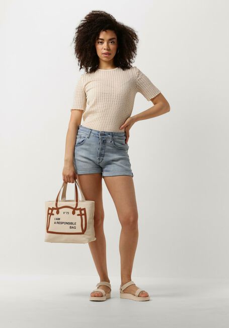 REPLAY Pantalon courts ANYTA SHORT Bleu clair - large