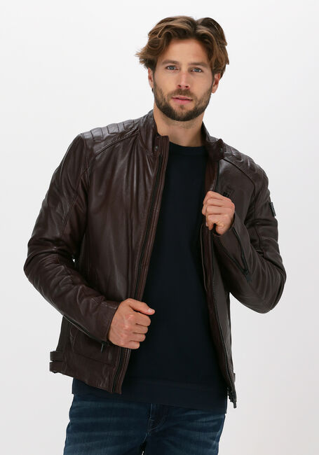 VANGUARD Veste en cuir SHORT JACKET SHEEP VEG OILY en marron - large