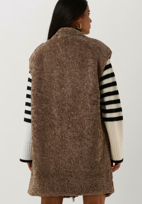 CO'COUTURE Gilet VERONIC FUR en marron - large