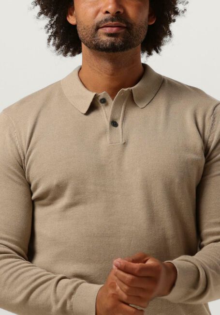 Zand SELECTED HOMME Trui SLHREG-DAN KNIT LS POLO O - large