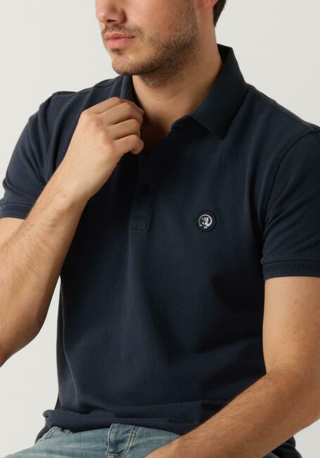 Donkerblauwe CAST IRON Polo SHORT SLEEVE POLO ORGANIX COTTON PIQUE ESSENTIAL - large