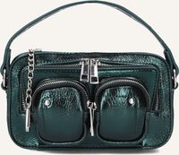 Donkergroene NÚNOO Schoudertas HELENA RECYCLED COOL - medium