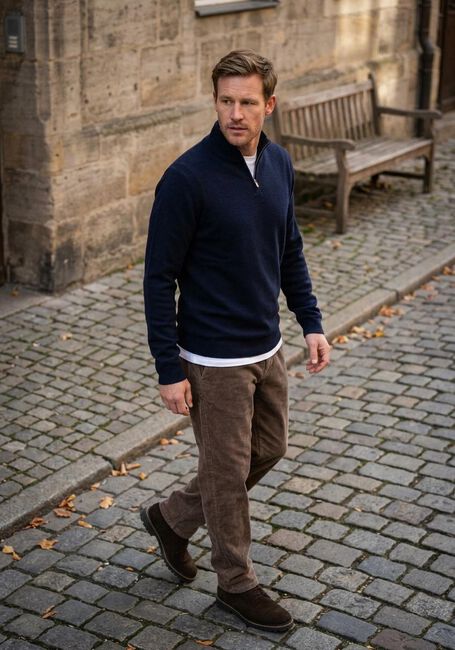 THE GOODPEOPLE Pull KAMARK Bleu fonc&eacute; - large