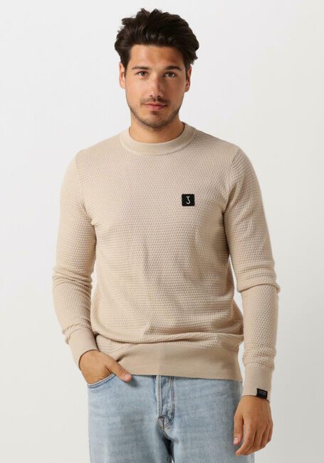 BUTCHER OF BLUE Pull STRUCTURE CREW en beige - large