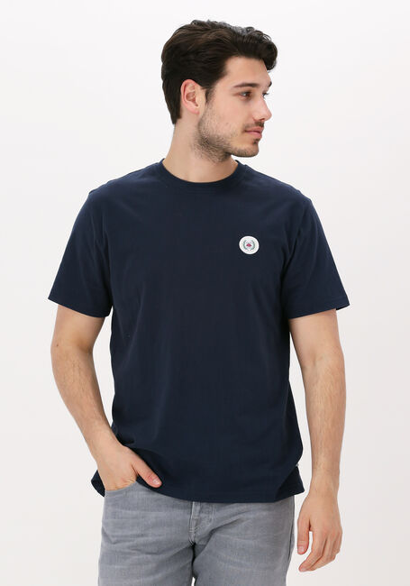 WOODBIRD T-shirt OUR JARVIS PATCH TEE Bleu foncé - large