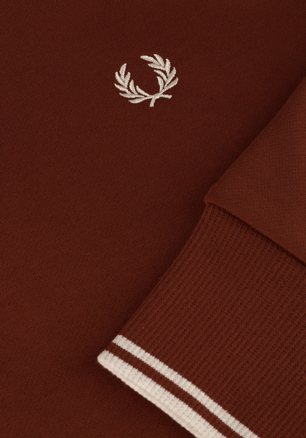 FRED PERRY Chandail HALF ZIP SWEATSHIRT en marron - large