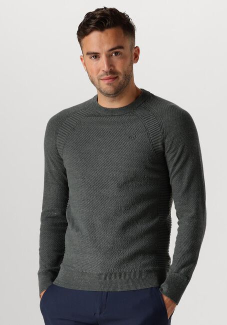 Groene CAST IRON Trui CREWNECK COTTON HEATHER PLATED BLEND - large
