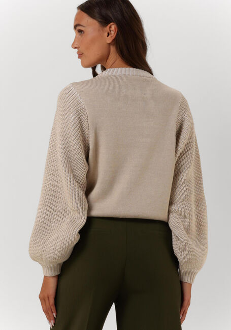 Beige ANOTHER LABEL Sweater ULLA KNITTED PULL L/S - large