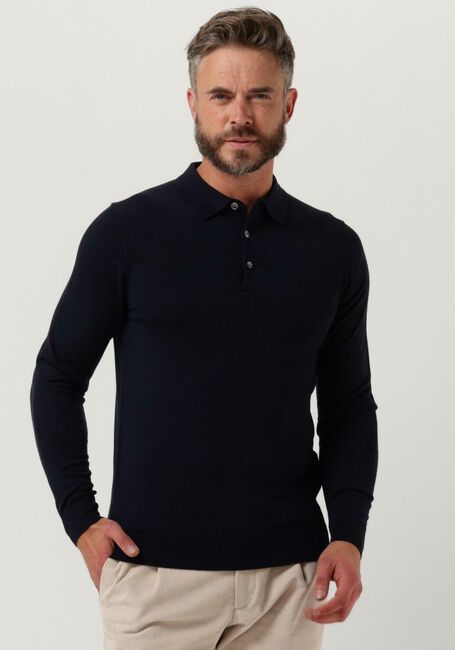 PROFUOMO Polo POLO LONGSLEEVE Bleu foncé - large