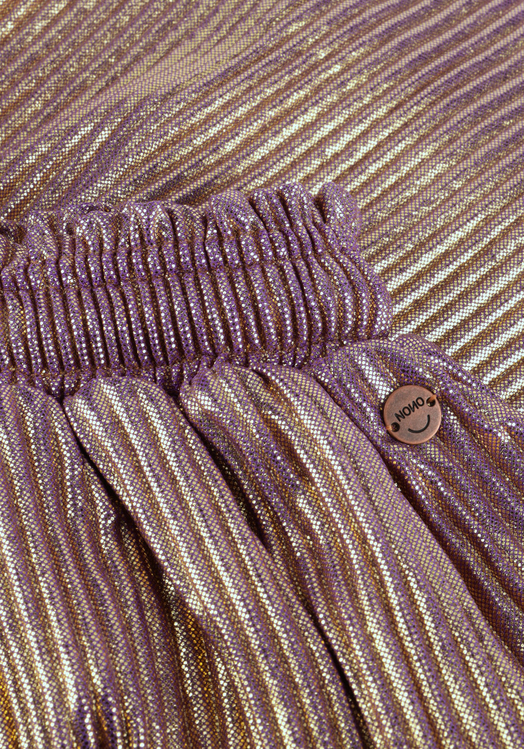 NONO Mini-jupe NELE METALLIC PLISSEE SKIRT en or - large