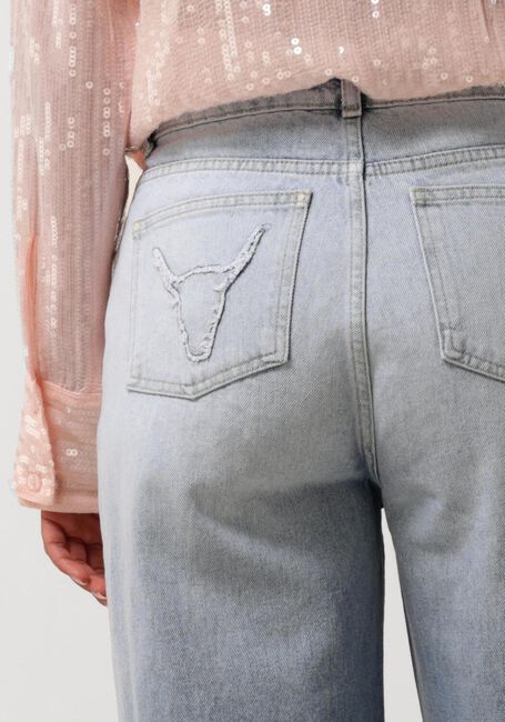 Blauwe ALIX THE LABEL Wide jeans LADIES WOVEN DIP DYE PANTS - large