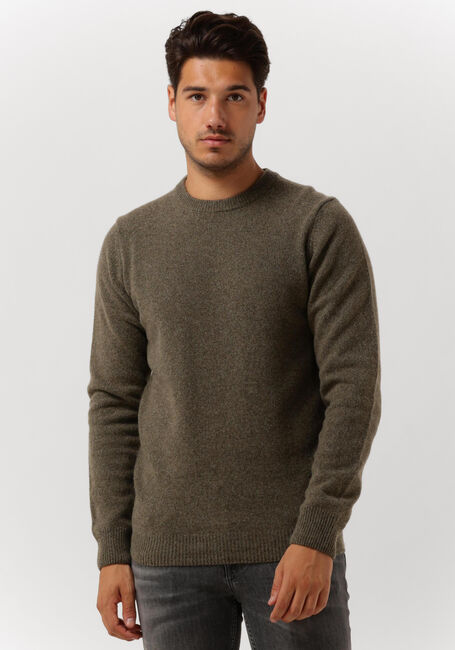 Donkergroene PROFUOMO Trui PULLOVER HEAVY CREWNECK - large