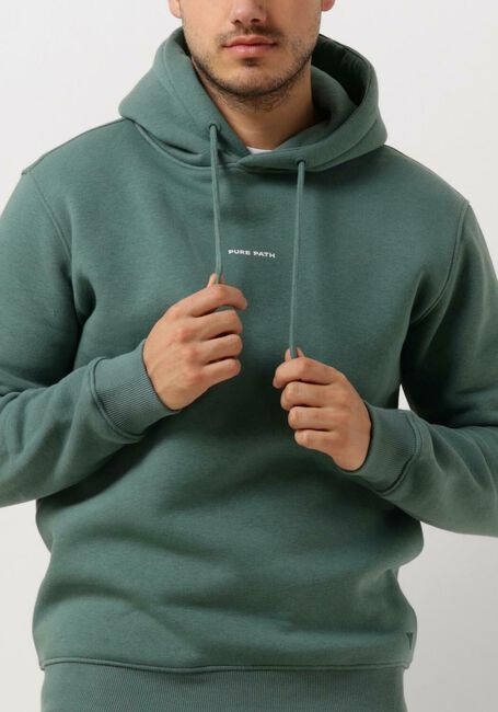 PURE PATH Pull HOODIE WITH FRONT AND TRIANGLE BACK PRINT en vert - large