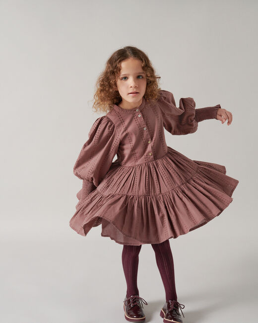 Paarse MARMAR COPENHAGEN Mini jurk DELA BRODERIE ANGLAISE - large