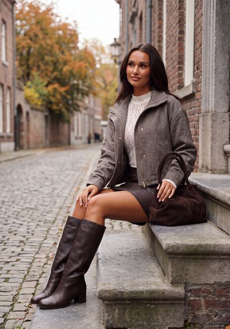YDENCE Mini robe SKIRT ALANA en marron - large