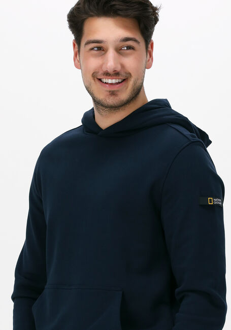 NATIONAL GEOGRAPHIC Pull FOUNDATION ORGANIC HOODIE Bleu foncé - large