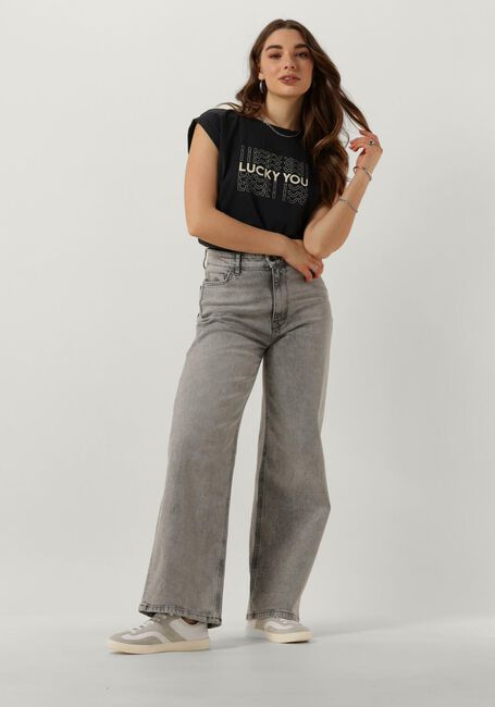 BY-BAR T-shirt THELMA LUCKY YOU TOP en noir - large