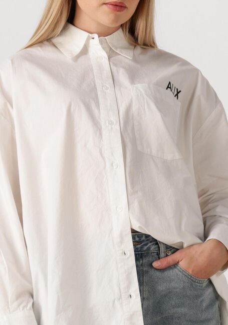 Witte ALIX THE LABEL  LADIES WOVEN OVERSIZED POPLIN BLOUSE - large