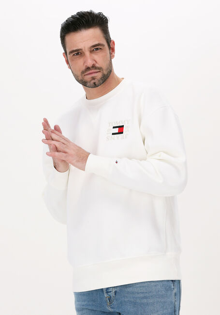 Gebroken wit TOMMY JEANS Sweater TJM TIMELESS TOMMY BOX CREW - large