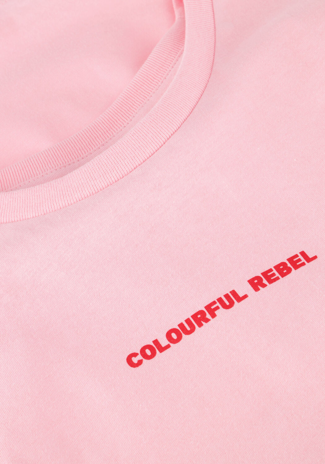 COLOURFUL REBEL T-shirt UNI LOGO BOXY TEE en rose - large