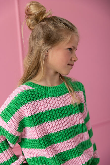 YUKI KIDSWEAR Pull CHUNKY KNITTED SWEATER en vert - large