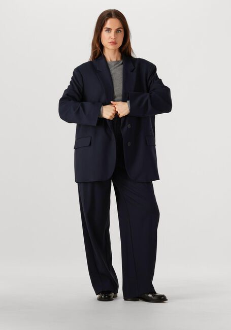 EDITED Pantalon large GLENI TROUSERS Bleu foncé - large