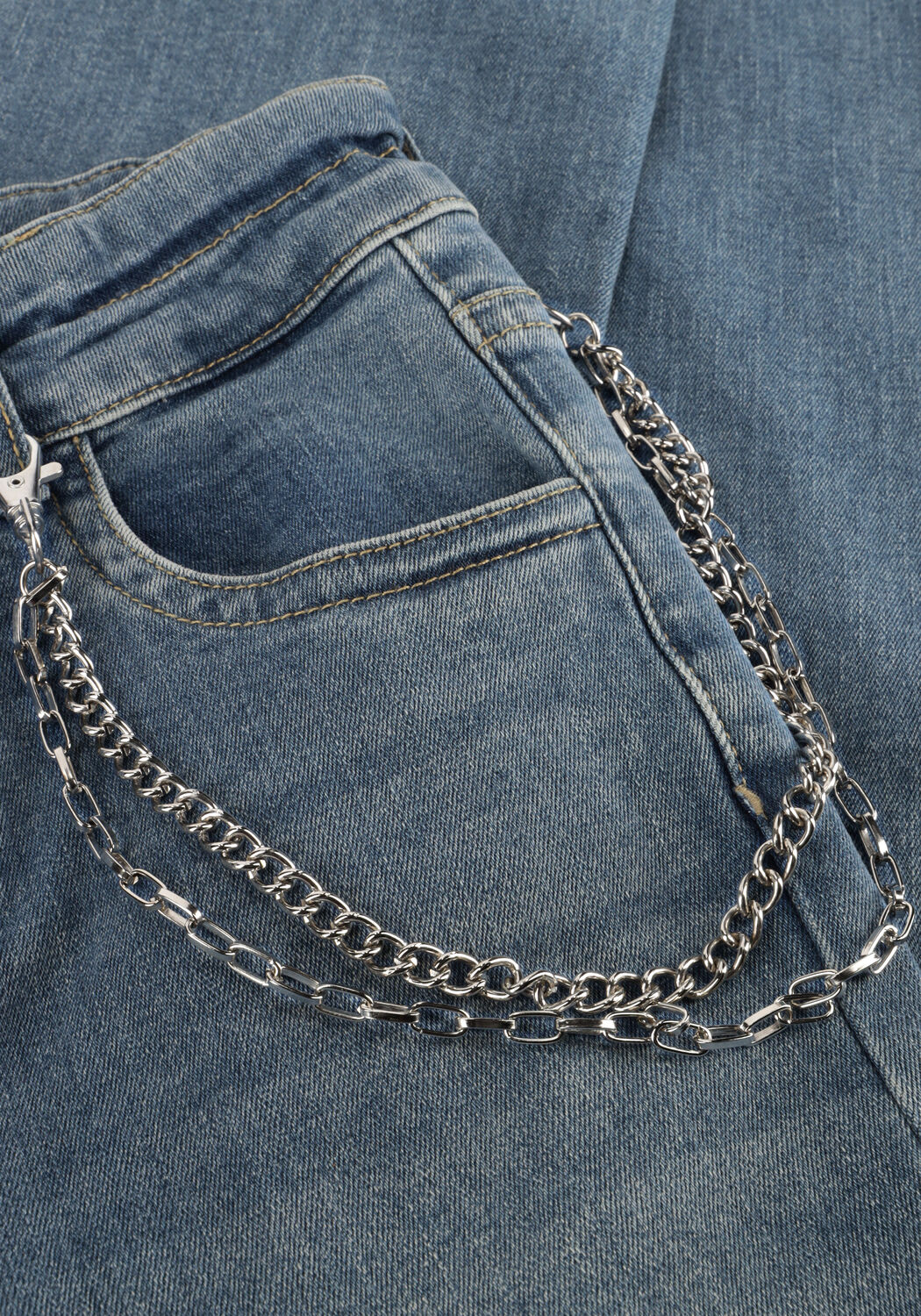 Lichtblauwe FRANKIE & LIBERTY Wide jeans LOVE BOOTCUT - large