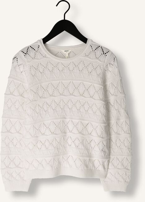 Witte OBJECT Trui OBJLIVA L/S O-NECK KNIT PULLOVER Witte OBJECT Trui OBJLIVA L/S O-NECK KNIT PULLOVER - large