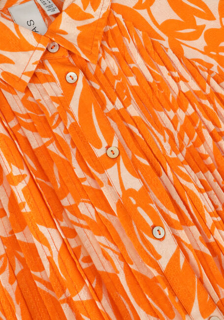 Oranje Y.A.S. Midi jurk YASLEFIRA 2/4 LONG SHIRT DRESS S. - large