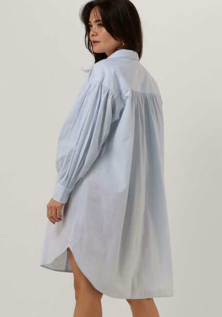 Lichtblauwe BY-BAR Mini jurk SARAH CHAMBRAY DRESS - large