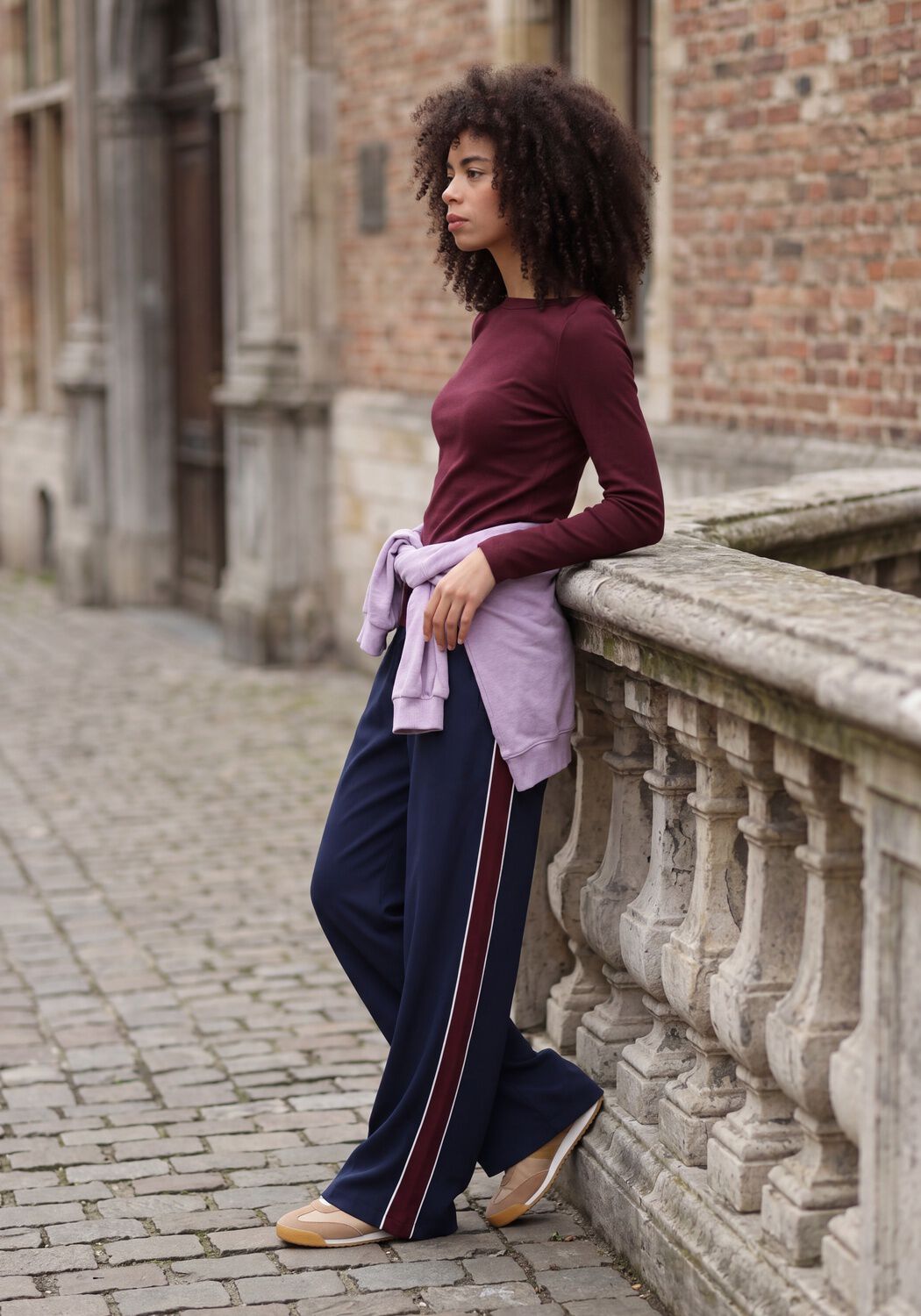 CATWALK JUNKIE Haut BOATNECK RIB LONG SLEEVE Bordeaux - large