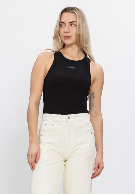 Zwarte HAUTE L'AMITI&Eacute; Top RIB BADGE TANK - large