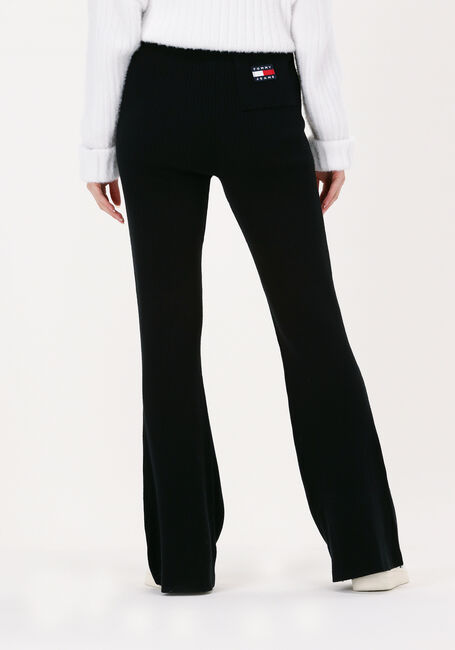 Zwarte TOMMY JEANS Flared broek TJW A-LINE RIB BADGE PANT - large